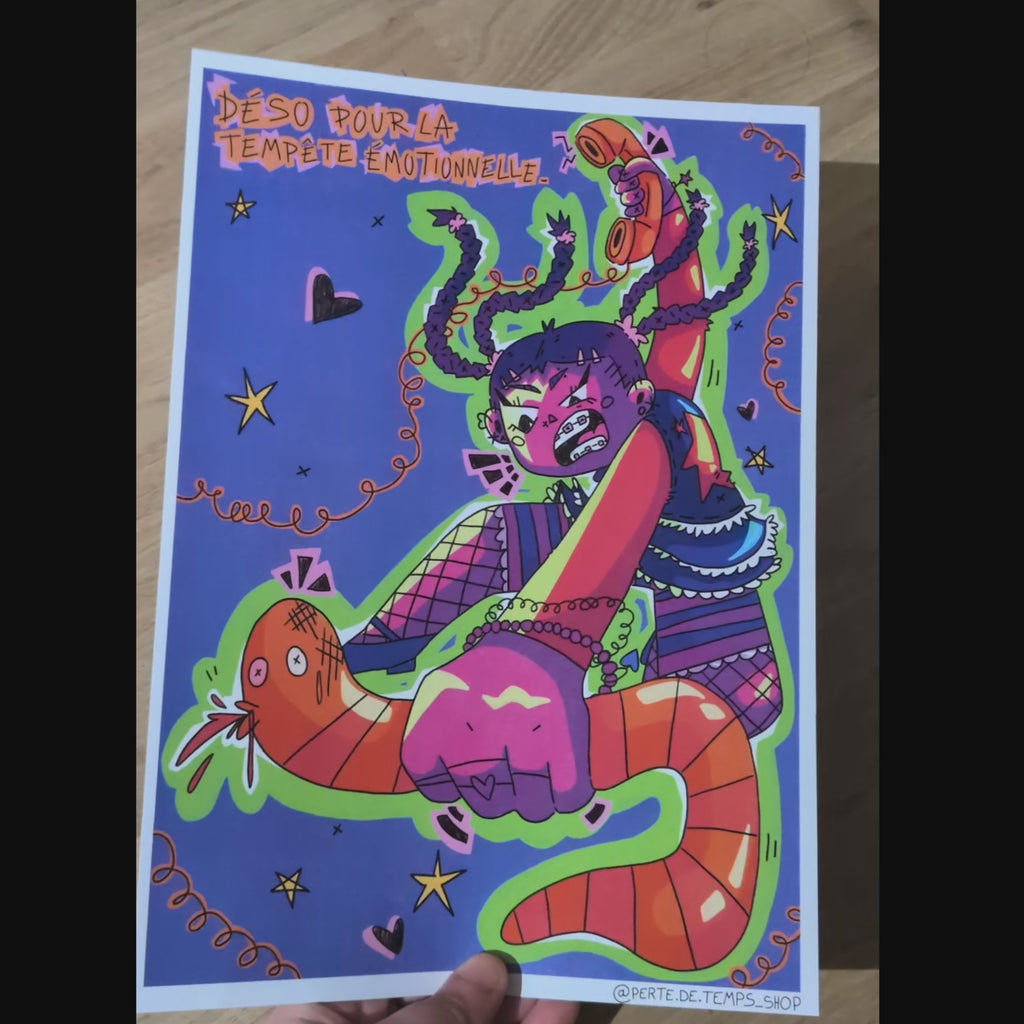 "TEMPETE EMOTIONNELLE" PRINT A4 - COULEURS