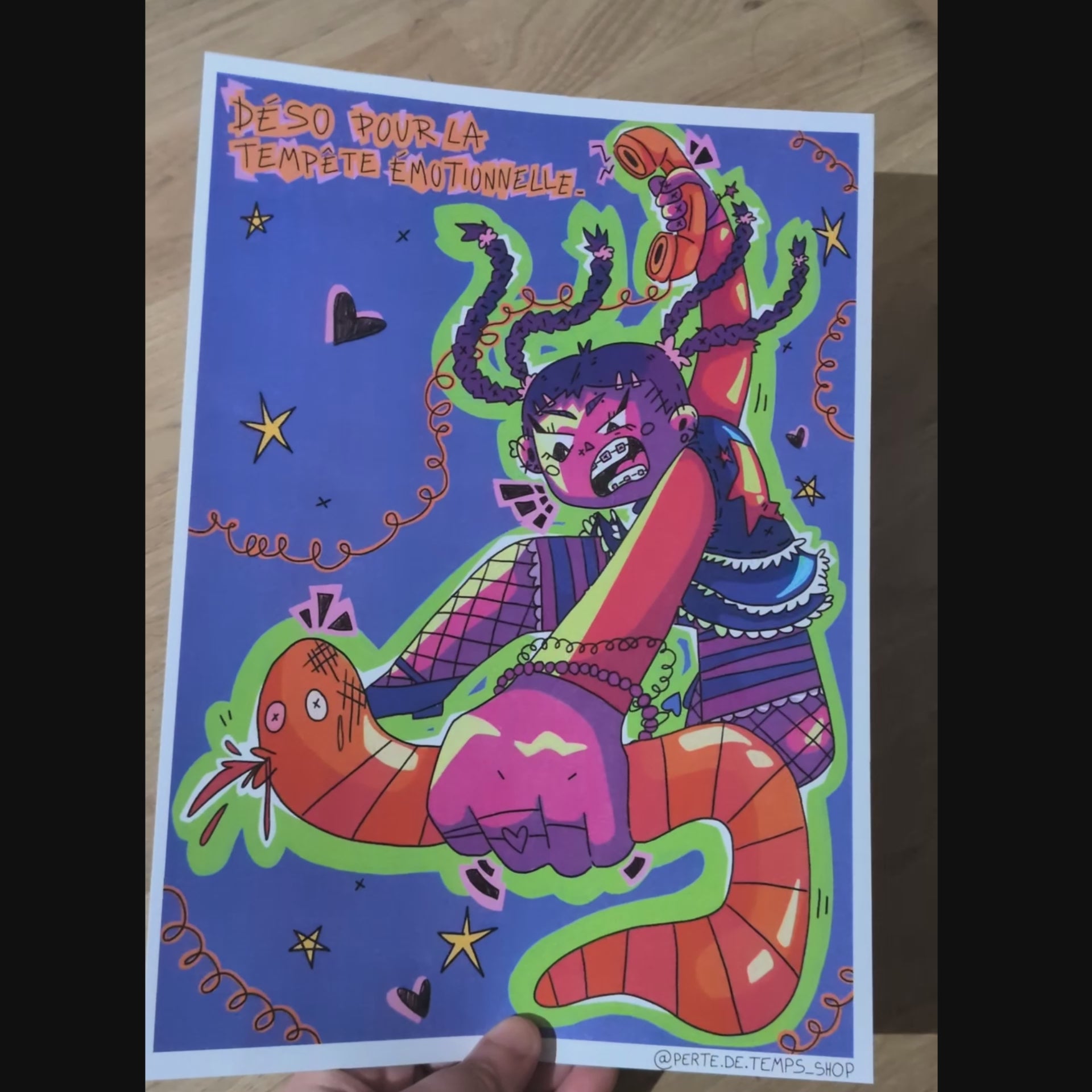 "TEMPETE EMOTIONNELLE" PRINT A4 - COULEURS
